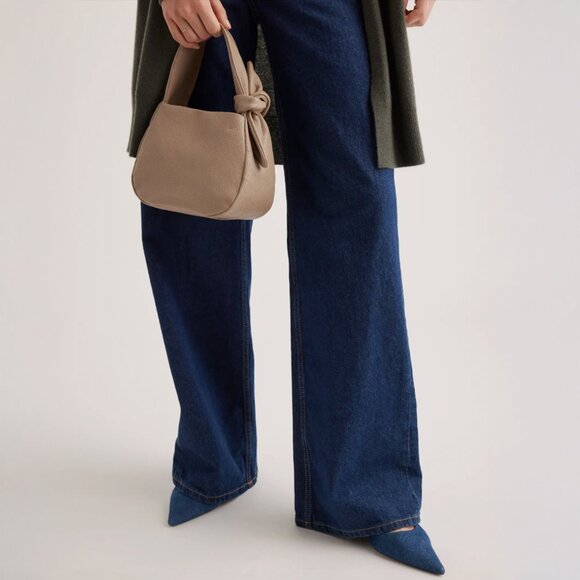 Italian Leather Mini Bow Bag (Cognac) - Picture 7 of 13